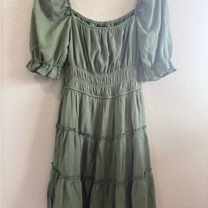 Macy's Olive Midi Dress